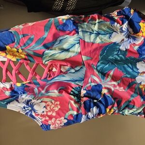 Bright Colorful Highneck Swimsuit